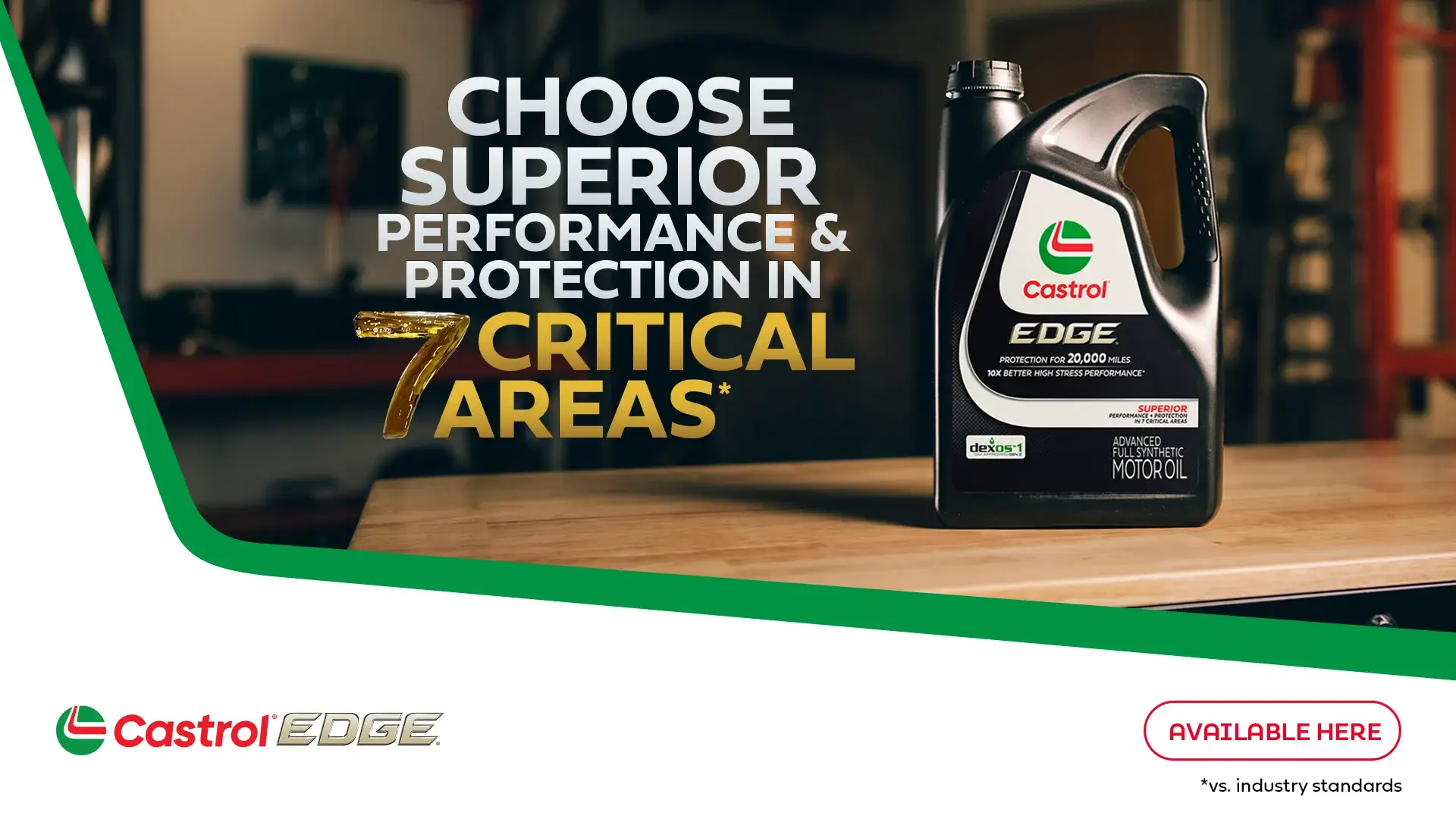 Castrol EDGE advanced full synthetic motor oil, available at Velasco Auto Care Center