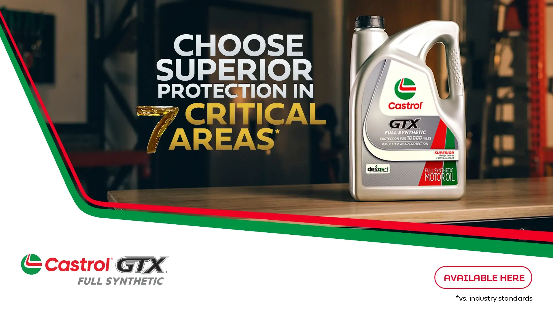 Castrol GTX Full Synthetic motor oil, available at Velasco Auto Care Center